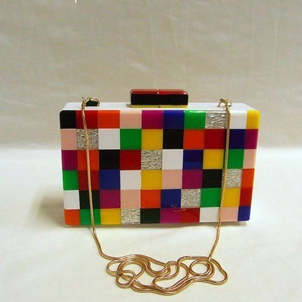 

colorful minaudiere evening clutch girls bag pearl bags for women crossbody envelope multi color fashion acrylic clutch