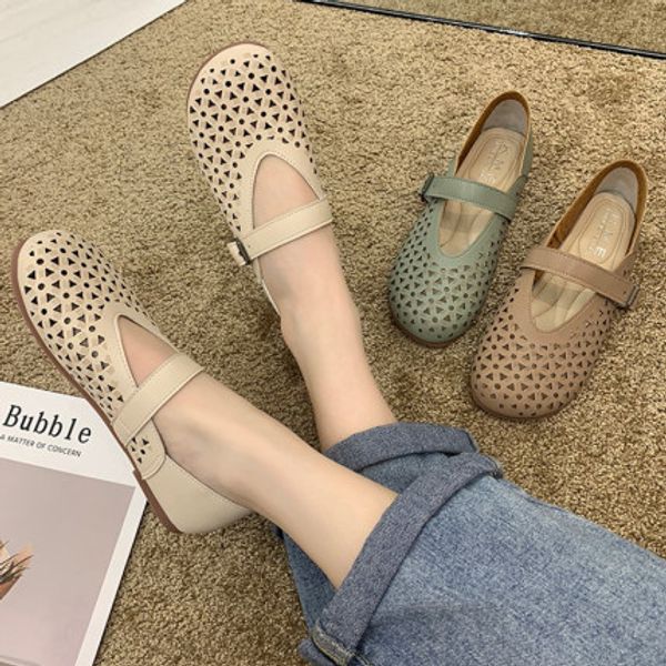 

hollow baotou sandals female ins tide 2020 summer new net red fashion thick bottom wild roman women's shoes, Black