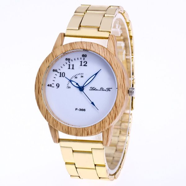 

sophisticated and elegant stainless steel belt fashion luxury quartz watch fashionable trendcy gold color strap for business, Slivery;brown