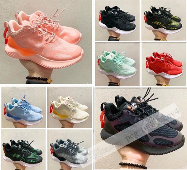

kids alphabounce beyond boys girls running shoes raw grey hi res orange carbon linen ecru tint children sports sneakers kids gift 26-35