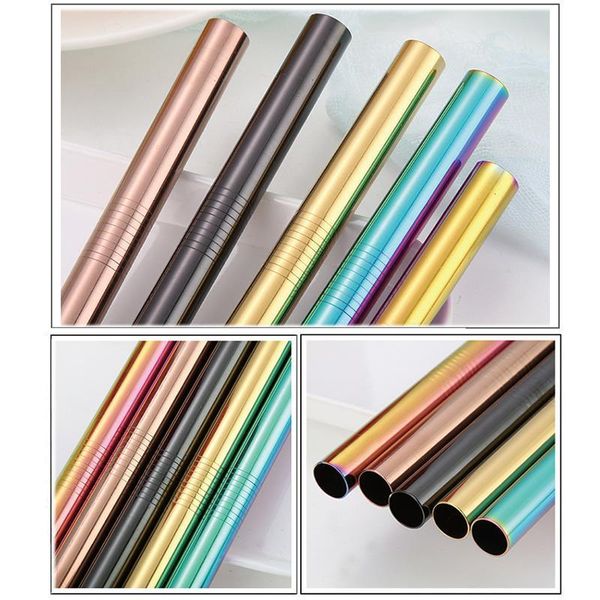 

8 5inchx12mm colorful jumbo tainle teel metal traw for bubble moothie traight milk tea eco metal drinking traw for pearl m 1006