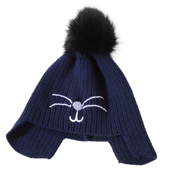 

winter fur hat gloves scarf sets thickengirl boy kids cap outdoor windproof ear flap beanie bonnet l1127, Yellow