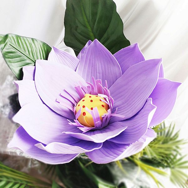 

diy giant foam lotus flower head home wedding party pgraphy background wall stage decoration fake artificial pe flowers