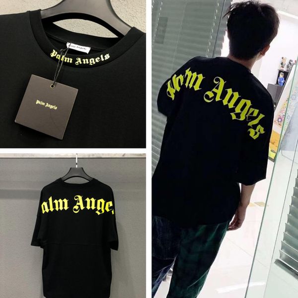 

Palm Angels Футболка Мужчины Женщины 19ss OverSize Уличная одежда Летняя футболка в стиле хи