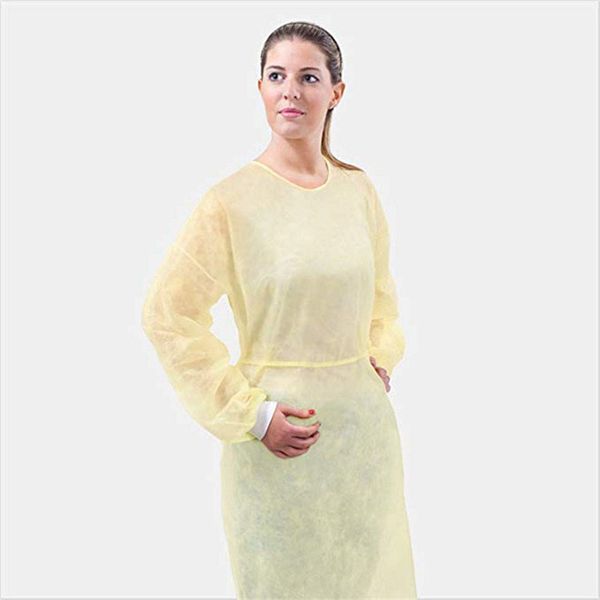 

disposable non-woven fabric breathable protection suits sets waterproof isolation knits frenulum protective clothing fast shipping