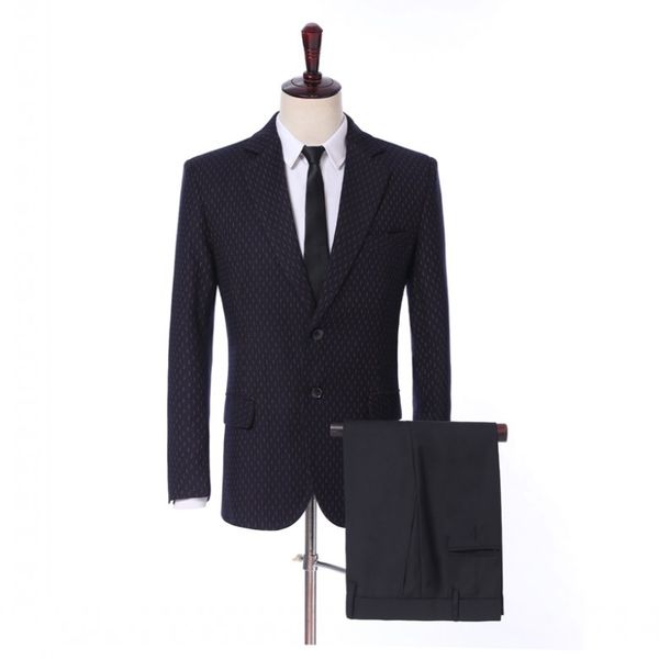 

latest design back vent two buttons groom tuxedos notch lapel groomsmen wedding men party suits (jacket+pants+tie) w43, Black;gray
