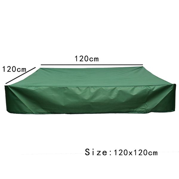 

sandbox cover, square dustproof protection sandbox canopy with drawstring, square green garden children's toys sand pit cover, a