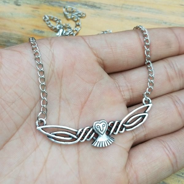 

pendant irish knots witch jewelry wicca bird necklace women jewelery dropshipping 2019 new arrivals, Silver