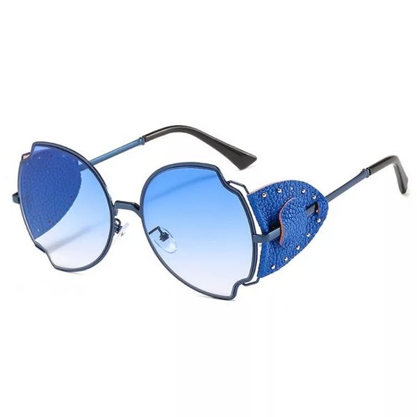 

2020 new fashion round goggles candy color lens sun glasses metal frame sunshade glasses travel eyeglasses est811, White;black