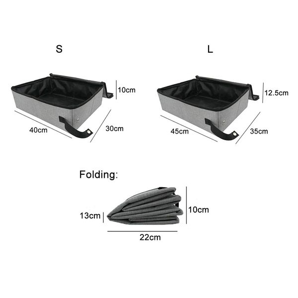

outdoor camping soft cat litter box oxford cloth portable home toilet with cover waterproof folding bathroom pet accessories