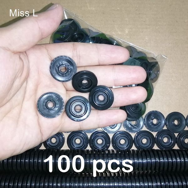 

100 pcs diameter 21 mm aperture 4.6 mm black wheel toy plastic train vehicle repair part accessories model