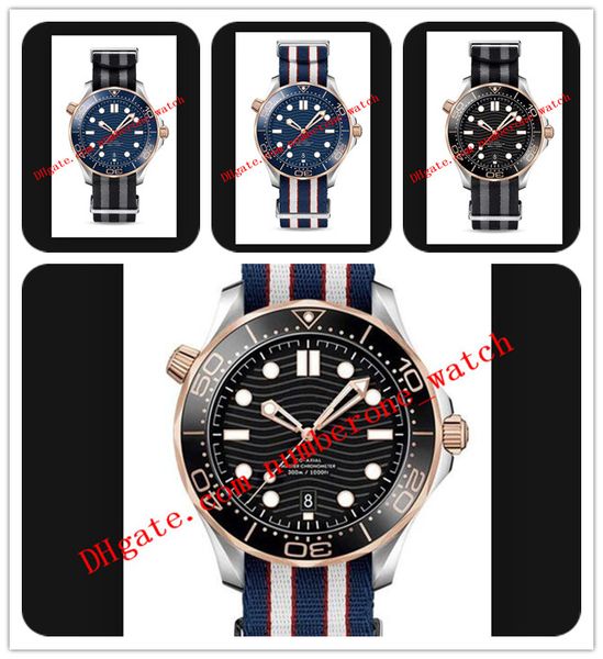 

Luxury Latest Version Watch Mens 210.20.42.20.03.002 Sports Watches Nylon Strap Co-Axial Aqua Terra Designer Automatic Fashion Men's Watches