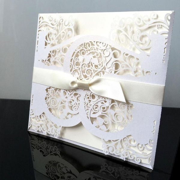 

laser hollowing personalized invitations cards kits wedding bridal birthday holiday greeting cards business conference