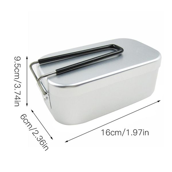 

ультра-легкий алюминиевый lunch box с ручкой путешествия портативный легкий толстые японский алюминиевый корпус обед box кухонный инвентарь