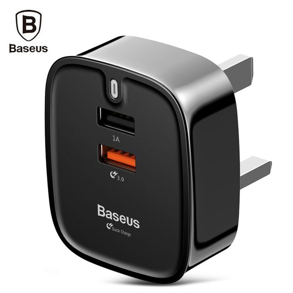 

baseus funzi qc 3.0 dual usb intelligent wall travel charger adapter uk plug