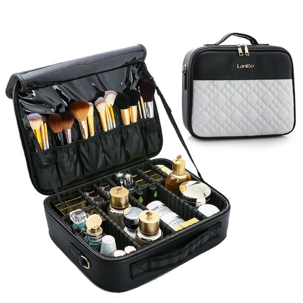 

pu leather multifunctional cosmetic bag large capacity make up case new travel makeup bag t200519