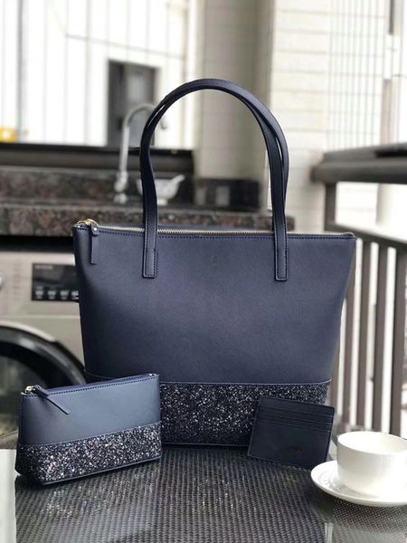 

2019 glitter pu leather new collection tote handbags crossbody wallet card bags 5 colors