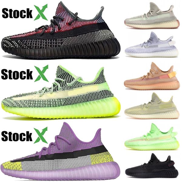 

kanye west designer shoes yecheil reflectine black static yeshaya clay gid glow hyperspace mens womens running sneakers sesame zebra trainer