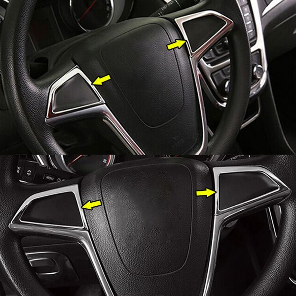 Chrome Steering Wheel Switch Button Panel Trim Cover Badge Insert For Buick Encore Opel Vauxhall Mokka X 2012 2016 2017 2018 Interior Stuff Interior