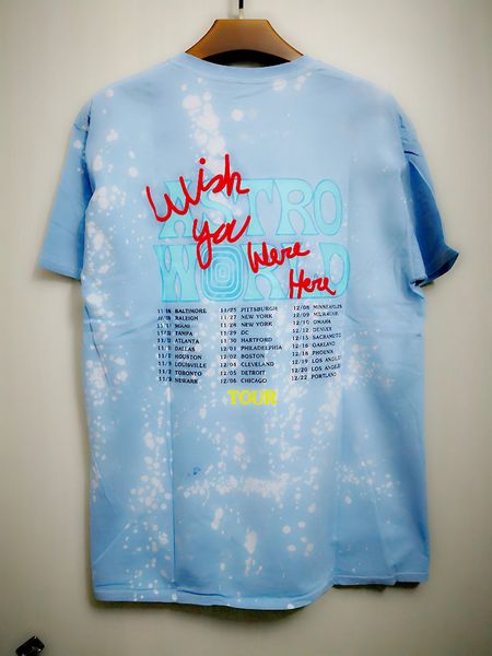 

cool america city la new york casual travis scott astroworld cactus jack graffiti street men women aw tshirt tie dye tee dropshipping, White;black