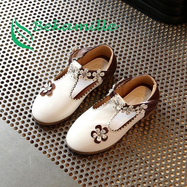 

2017 autumn new children girls shoes flower princess shoes kids diamond baby girls single 21-30 infantil sandals, Black;red