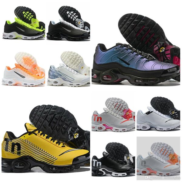 

2019 mercurial plus tn ultra se black white orange running shoes air tn plus shoe women mens chaussures maxes og trainers sports sneakers