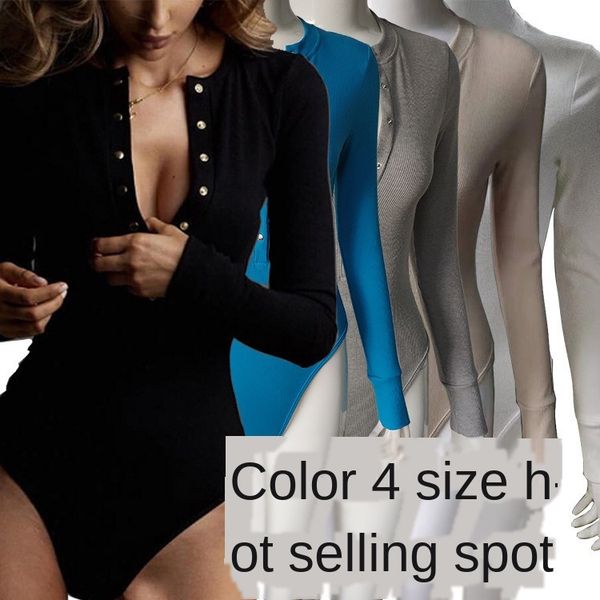 

женкий дизайнеѬ  длиннм Ѭђкавом pit air eye комбинезон bottoming topfuhm, White