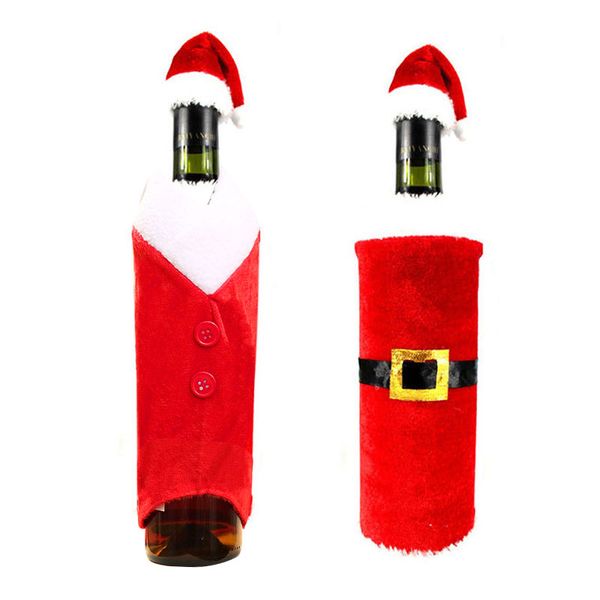 

wine bottle cover party christmas nylon 2pcs/set decoration bag table decor clothing festival cute
