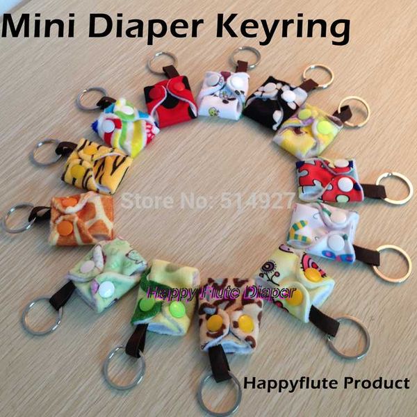 

happy flute mini diaper keyring, mini cute diaper with a metal ring, promotion gift for customers or mums