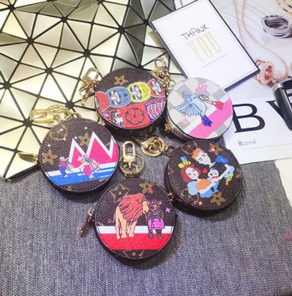 

louis vuitton keychain роскошный корейский мода мультфильм печати брелок старый цветок животных монета брелок кошелек висит творческий подар, Slivery;golden