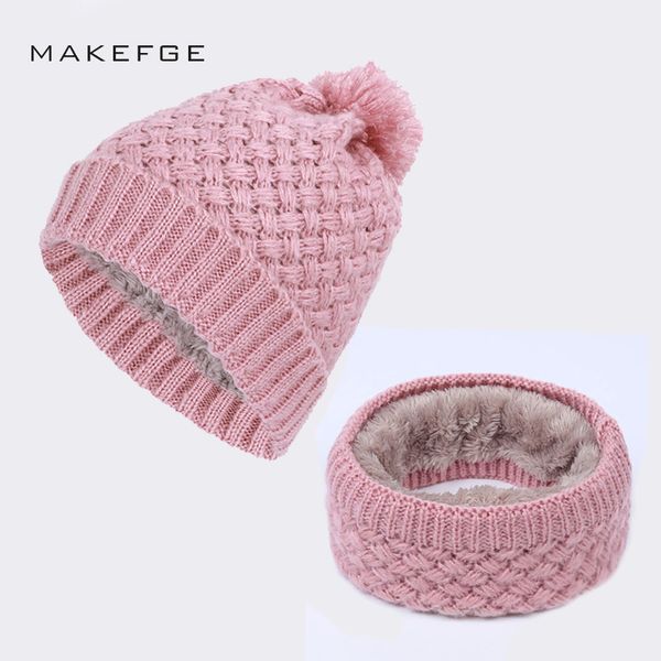 

women's knit cotton cap warm and comfortable autumn and winter new plus velvet thick ski mask hat bib female beanies skullies, Blue;gray