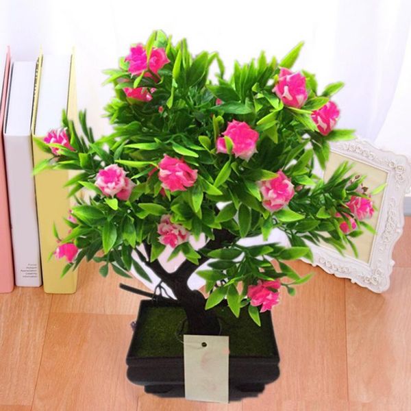 

augkun small rose bonsai with 24 flowers home artificial flowers potted plant home decoration ornaments