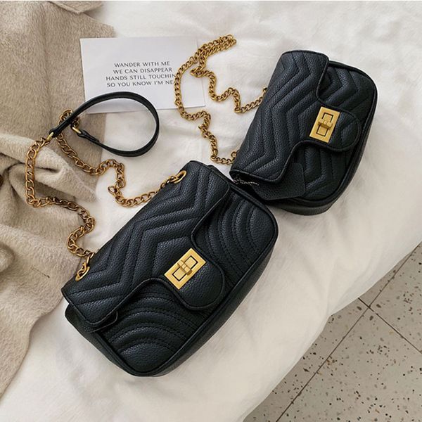 

2020 популярные сумки женская цепочка маленькая квадратная сумка мода дикий замок пряжка сумка schoudertas dames дамы crossbody сумки