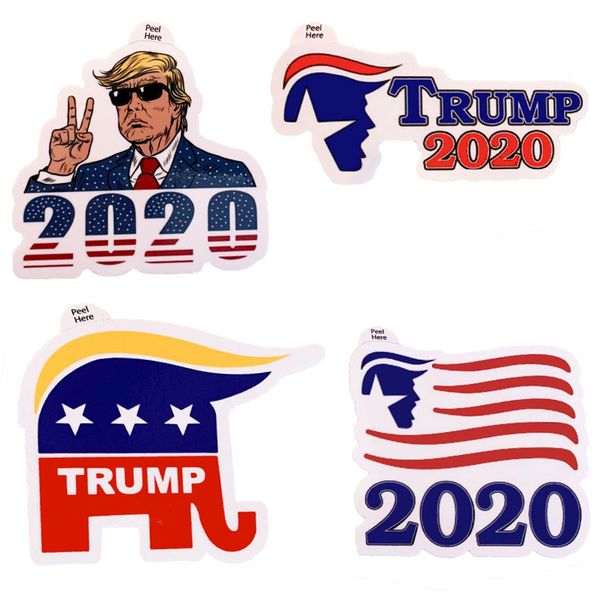 

4 pcs/set donald trump 2020 sticker banner flags for america general election face supplies ing