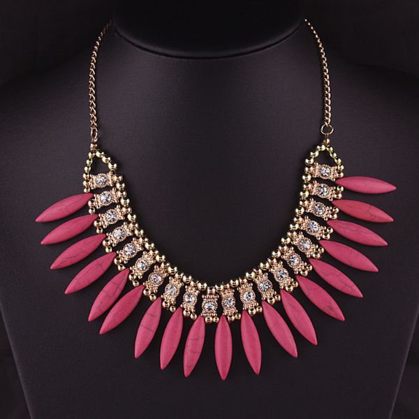 

statement necklaces for women large collar choker necklace boho design ladies short chain choker fashion jewelry gift, Golden;silver