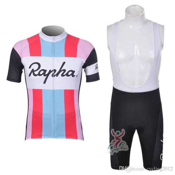 

2020 rapha team summer cycling jerseys ropa ciclismo breathable bike clothing quick -dry bicycle sportwear gel pad bike bib pants f2102, Black;red