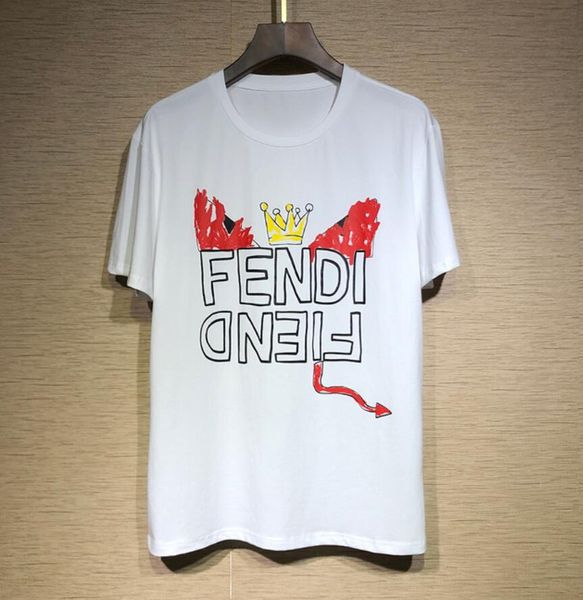 

мужские дизайнерские футболки 19SS ранней весной дьявола глаз письмо с коротким ру