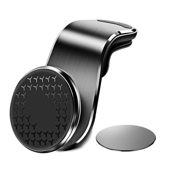 

upgraded metal magnetic car phone holder mini air vent clip 360 rotation magnet mobile stand for samsung xiaomi