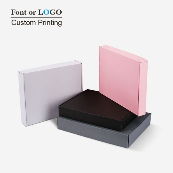 

50pcs/lot 4 kinds of color corrugated shipping boxes packaging box mailer box packaging clothes trousers hair wigs gift boxes