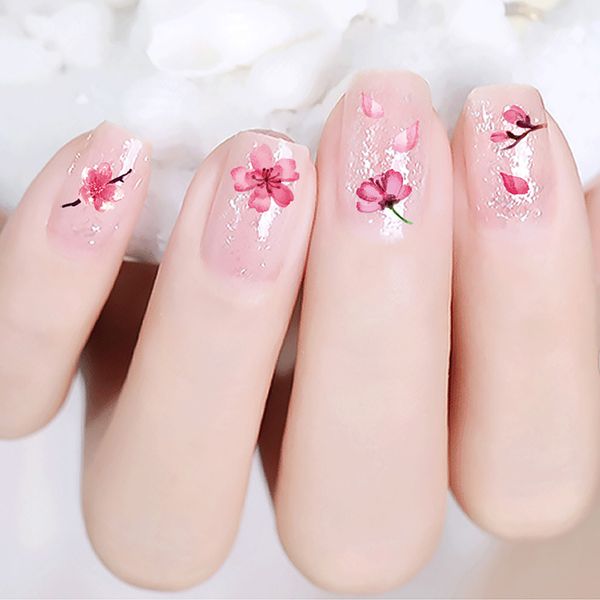 

10 sheets 3d diy art decoration mixed designs care nail sticker long lasting flower manicure tools party supplies accessories, Black