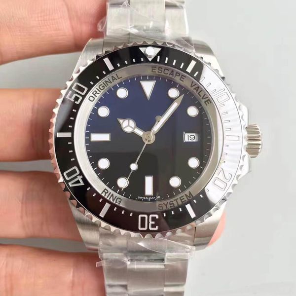 

watches d-blue style 44mm sapphire mirror automatic movement double color dial 316l stainless steel strap original folding buckle, Slivery;brown
