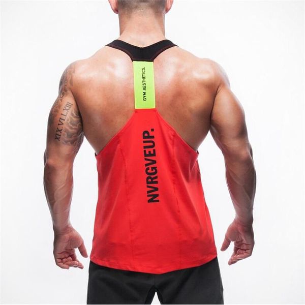 

summer brand clothing mens tank stringer bodybuilding fitness absorb sweat breathe y men tanks clothes singlets fine, White;black