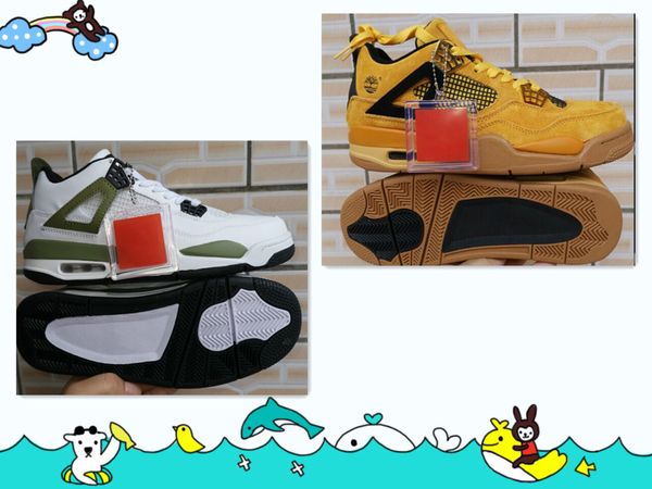 

2019 Новое Прибытие Дешевые 4 Пшеница Золото Белый Зеленый Мужская Обувь для Баскет