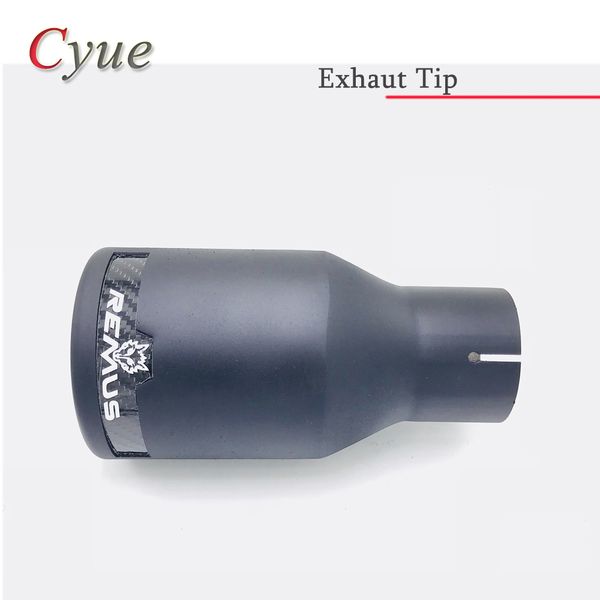 

1pcs in 2.5'' out 4'' universal remus exhaust mablack carbon fiber rear exhaust tips end pipe