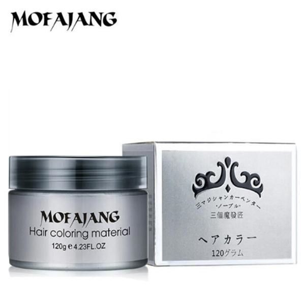 Cera de cabelo mofajang para estilo de cabelo mofajang pomade estilo forte restaurando pomade cera grande esqueleto slicked 120 pcs / caixa caixa 7 cores