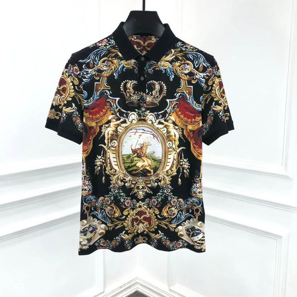 

wb6130 fashion men's & tees 2020 runway luxury european design short print party style t-shirts men's clothing, White;black