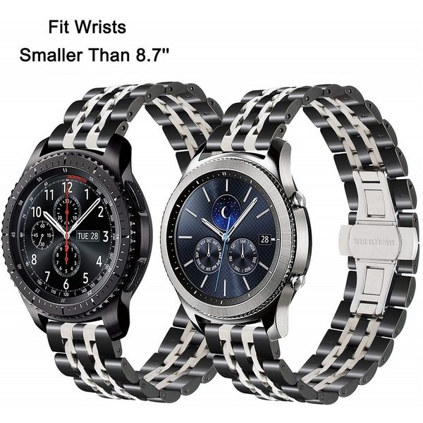 

20mm 22mm watch band leather bracelet for galaxy watch active 2 40mm 44mm correa for samsung gear s3 frontier/classic 46mm strap, Black;brown