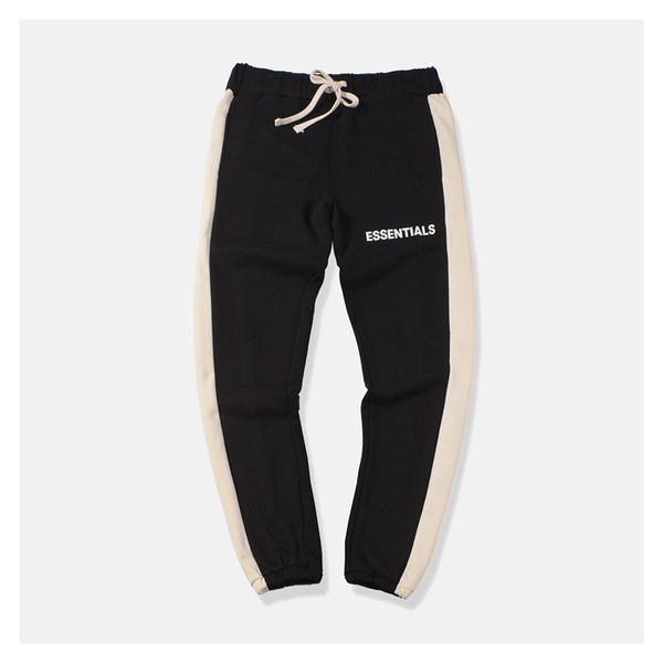 

мужские повседневные спортивные брюки мужская мода тенденция свободные хип-хоп стиль случайные широкие ноги луч брюки мужские колледж стиль, Black