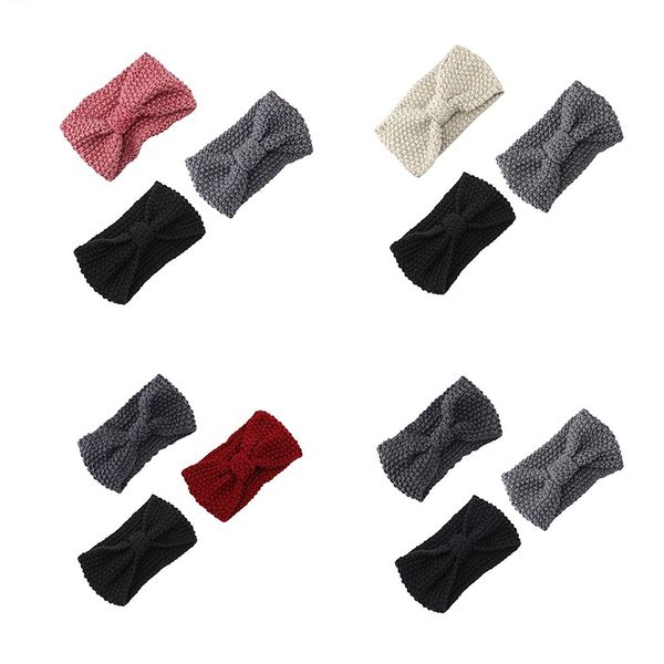 

feitong fashion women hair ball knitting headband elastic handmade bow twisted design hairband gift 2019 sale