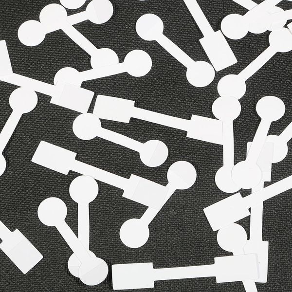 

100pcs white paper jewelry display card labels ring sticker hangtag blank paper price tag labels packaging, Pink;blue